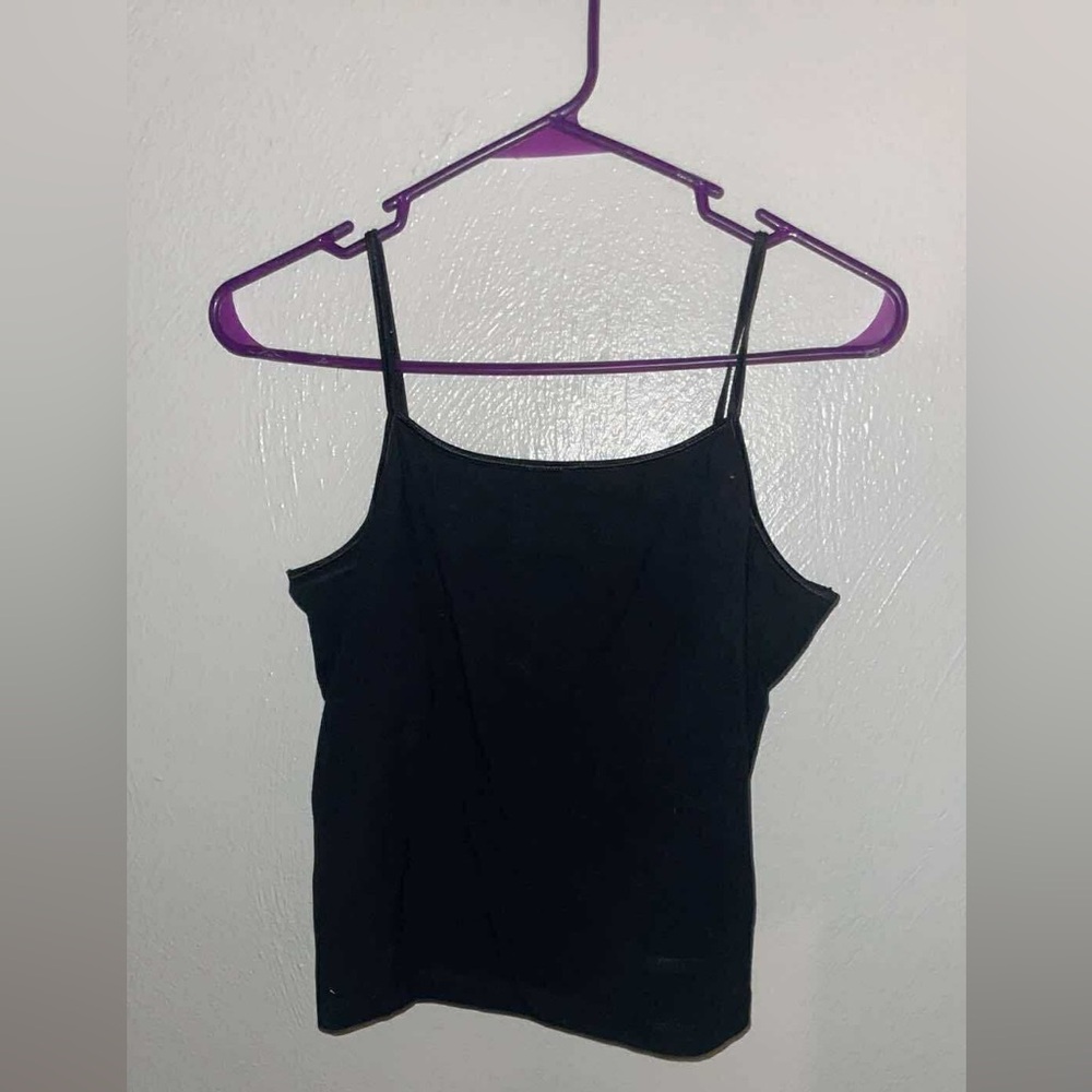 Black Spaghetti Strap Tank Top